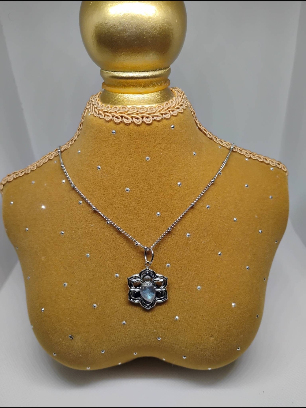 Flower Natural Labradorite Flower Jewelry Mission